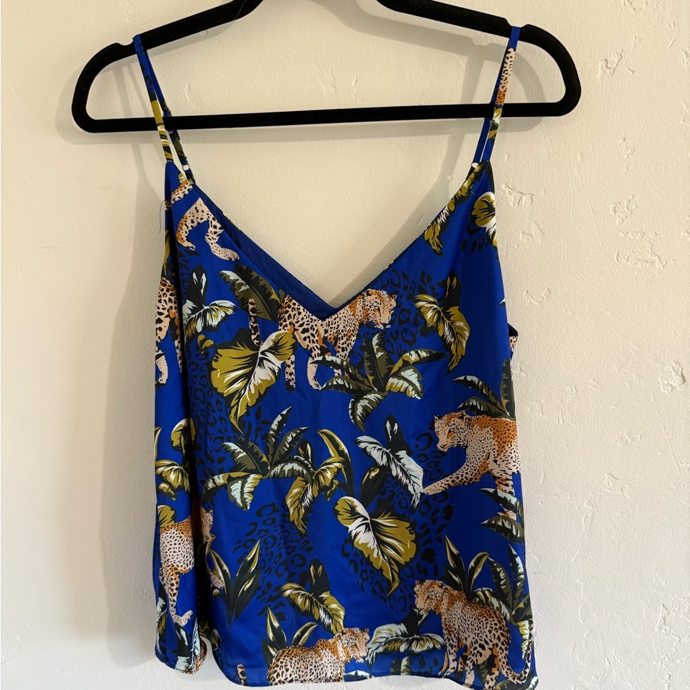 Le Superbe Roaming Leopard Cami sz 8 Women's Top NWOT